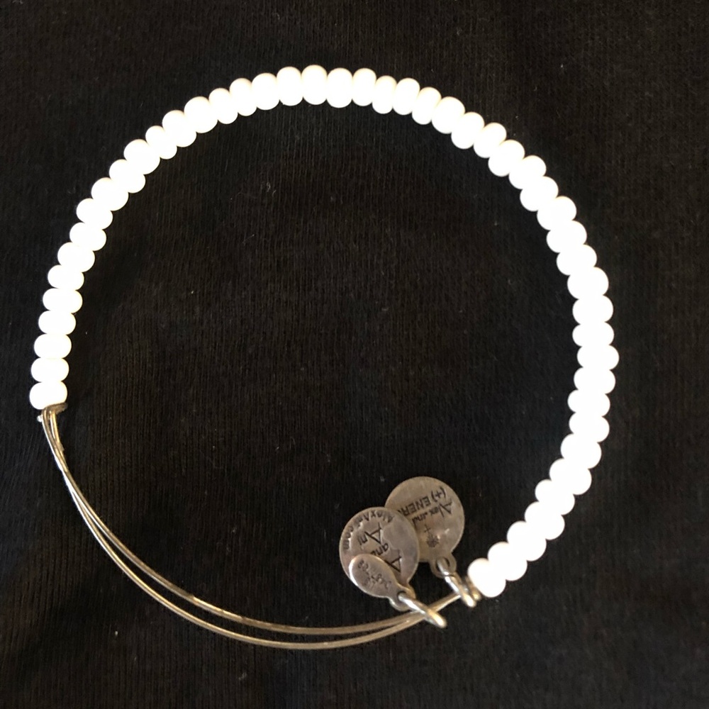 Alex and Ani white crystal bracelet